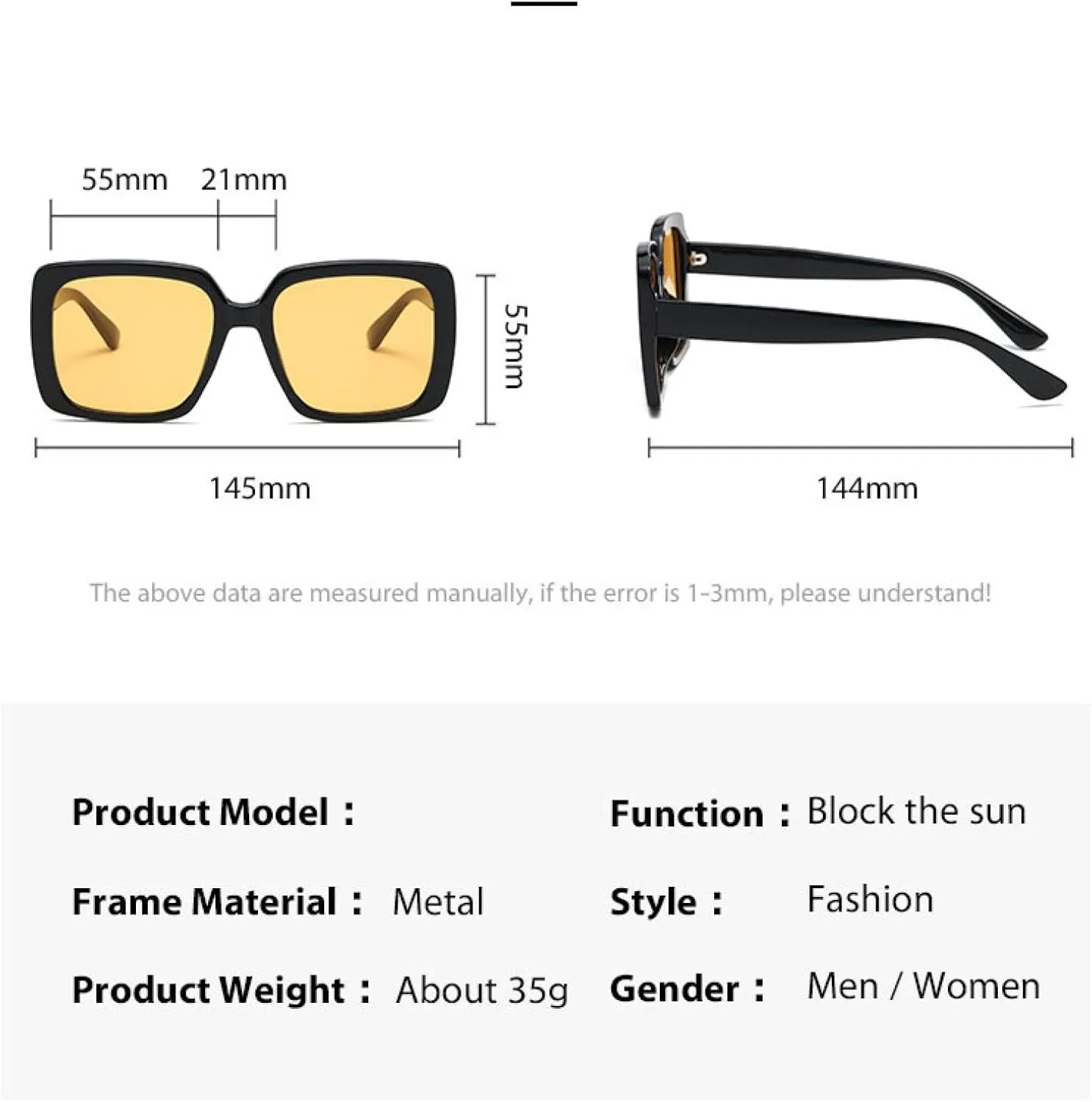 Oversized Retro Sunglasses Uv400