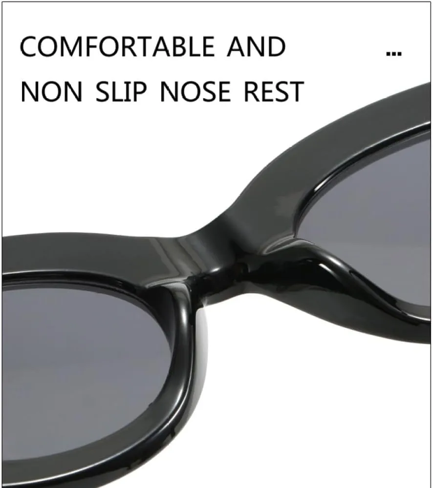 Oversized Thick Frame Cat Eye Fashion Sunglasses Woman Vintage Black Glasses Sun Glasses Female UV400 Eyewear Shades
