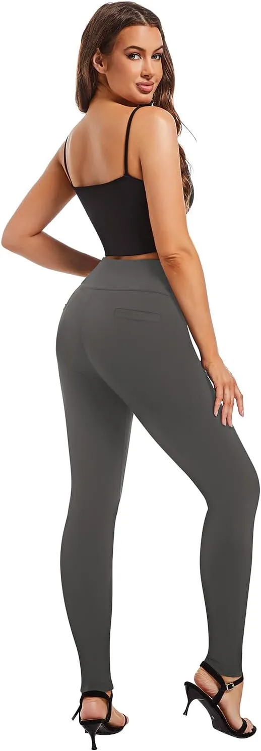 Pants for Women, Comfort Stretch Skinny Slim Dress Pants, Skinny High Waist Pull on Pants with Pockets…