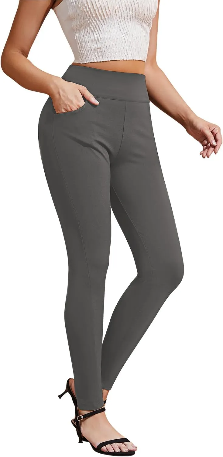 Pants for Women, Comfort Stretch Skinny Slim Dress Pants, Skinny High Waist Pull on Pants with Pockets…