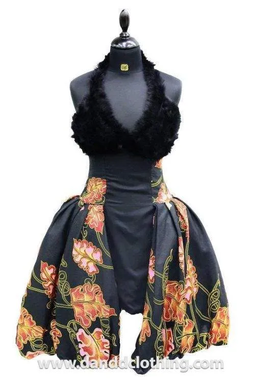 Party Dress Black With Fur