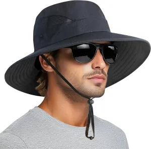 PFFY Sun Bucket Hats for Men Women 3” Wide Brim UPF 50  Fishing & Beach Hat