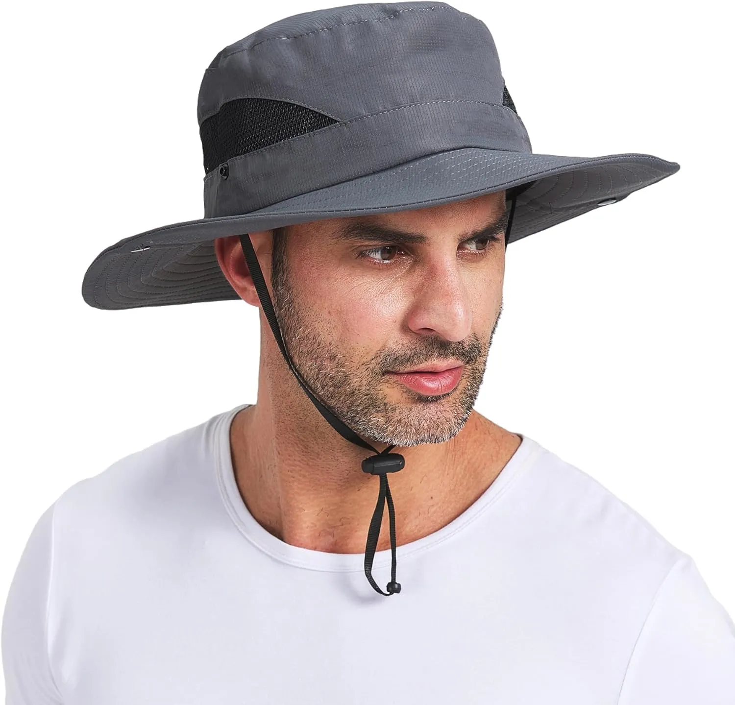 PFFY Sun Bucket Hats for Men Women 3” Wide Brim UPF 50  Fishing & Beach Hat