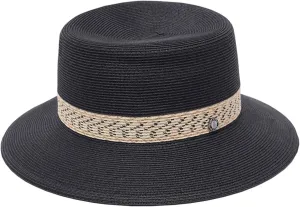 Pineapple&Star Bella Sun Beach Wide Brim Straw Hat Fine Braid UPF50  for Women