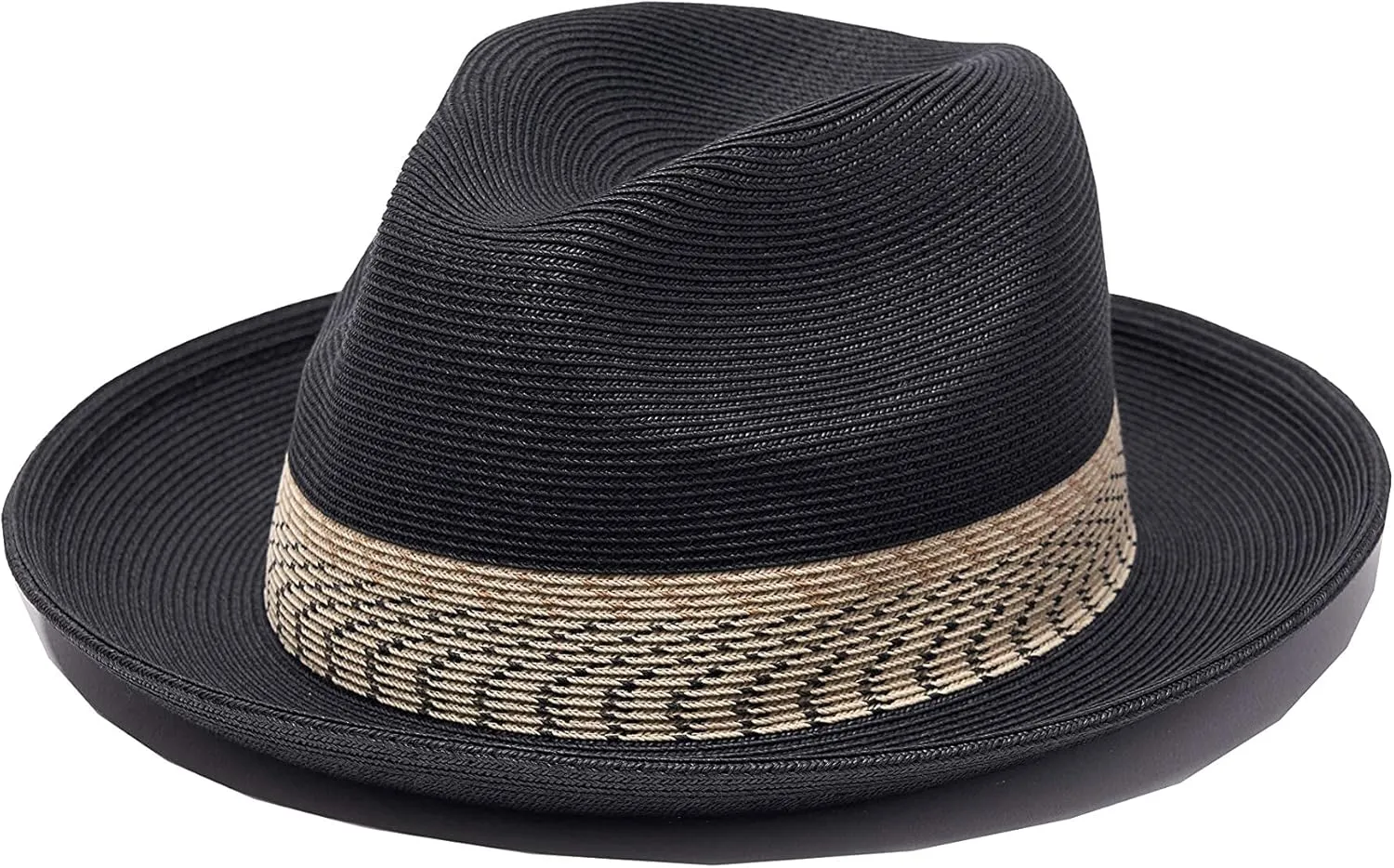 Pineapple&Star Genoa Fedora Bucket Sun Straw Beach Hat Fine Braid UPF50  Unisex