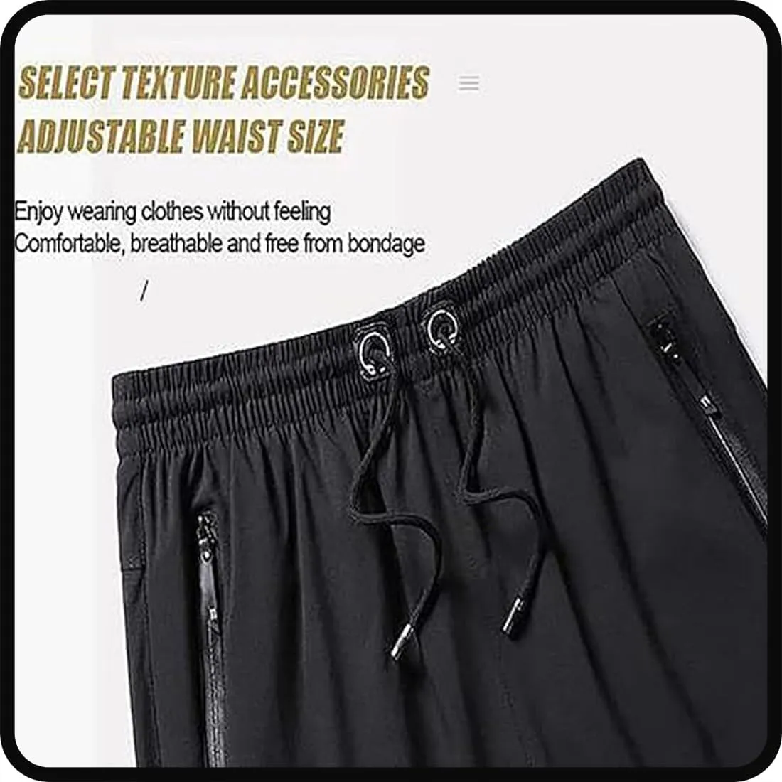 Puliam Shorts,Men's Plus Size Ice Silk Stretch Shorts,Mens Quick Dry Beach Running Shorts with Zippered Pockets