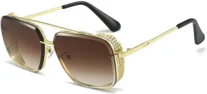 Punk Style Metal Mesh Edge Retro Sunglasses Uv400