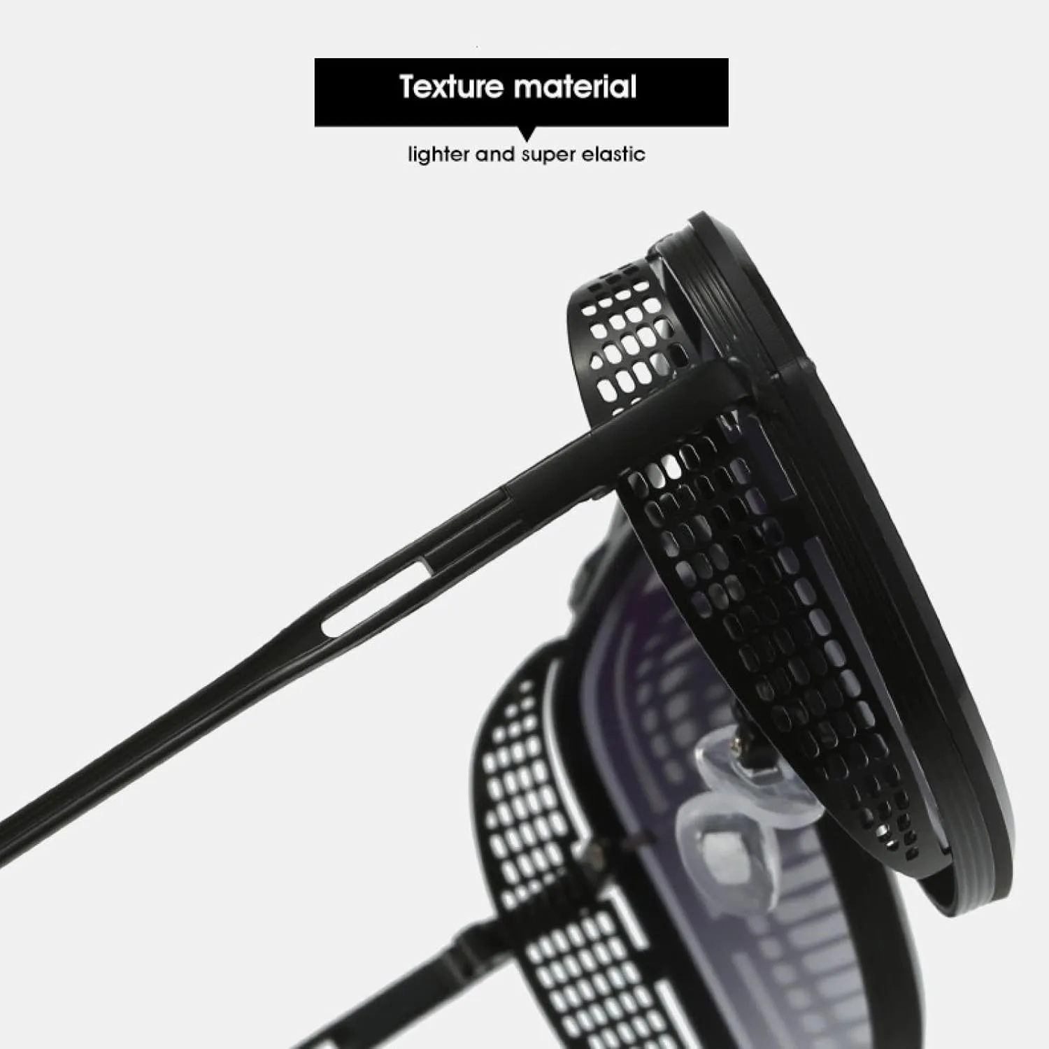 Punk Style Metal Mesh Edge Retro Sunglasses Uv400