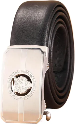 Ratchet Belt for Men - Leather Mens Belt with Automatic Buckle, for Gift Men Dress And Casual,Trim To Fit