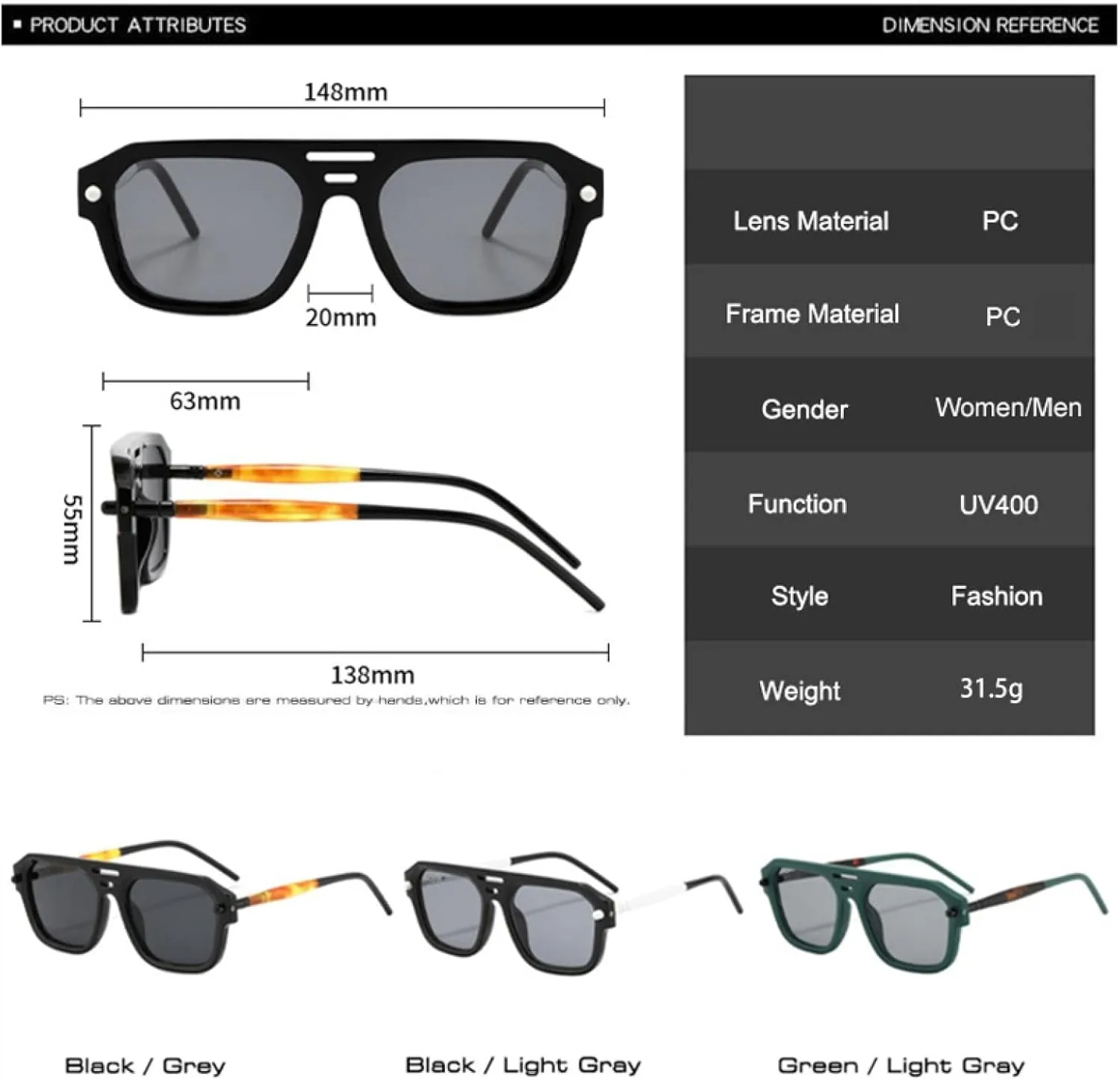 Retro Sunglasses for Women Fashion Clear Gradient Uv400 Men Punk Rivets