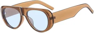 Retro Sunglasses for Women Men Fashion Round Wide Legs Uv400