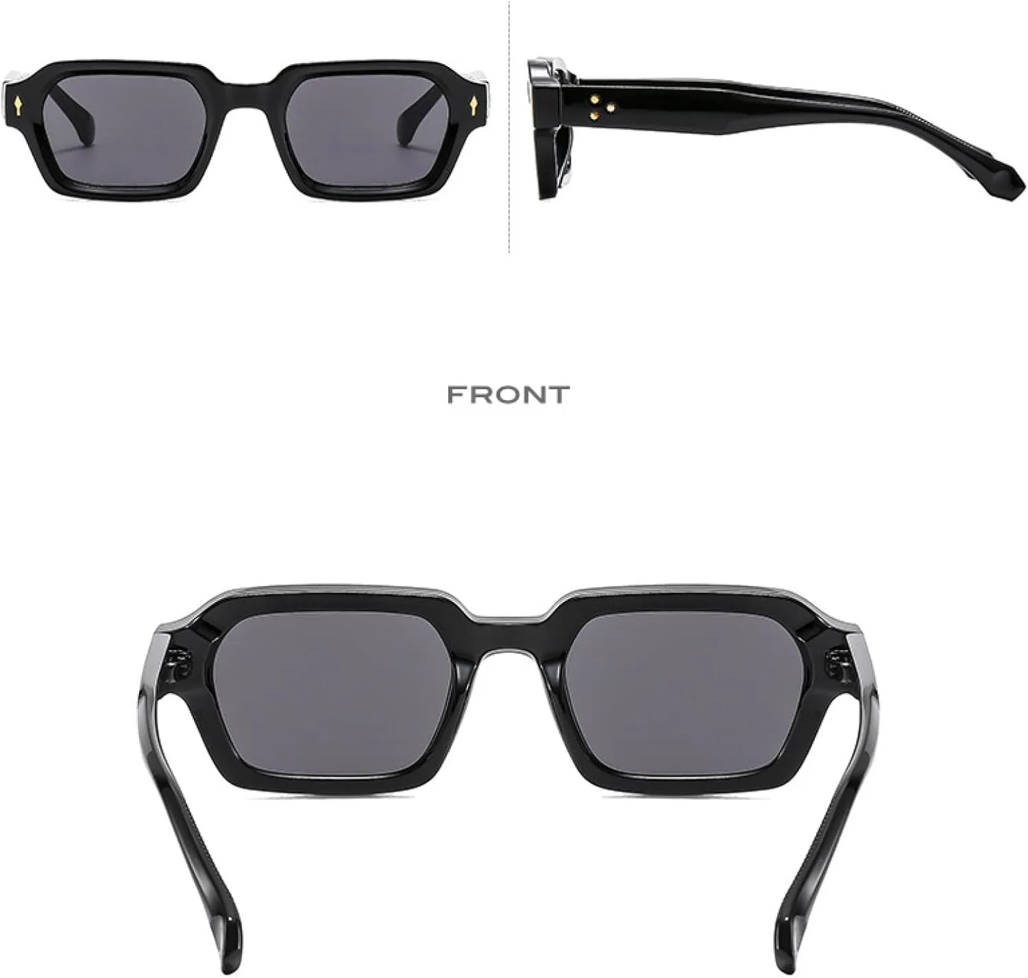 Retro Sunglasses for Women Men Vintage Rivets Outdoor Uv400