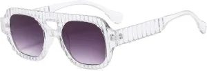 Retro Sunglasses for Women Stripes Gradient Uv400 Jelly Color Men