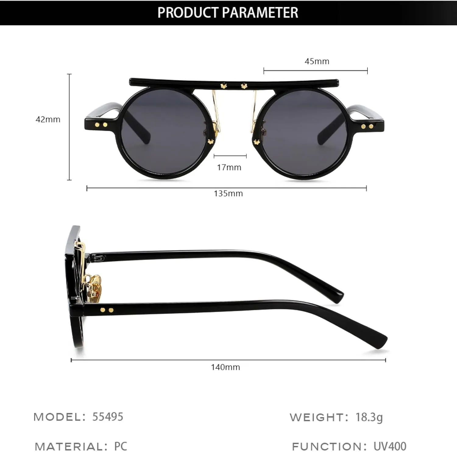 Retro Sunglasses Men Women Popular Uv400