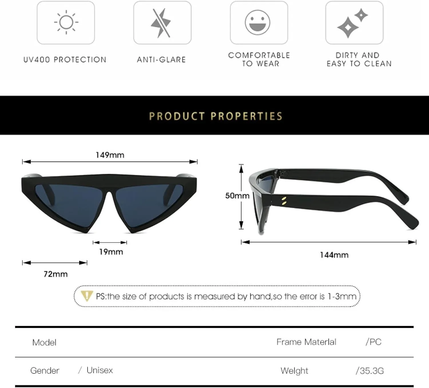 Retro Sunglasses Women Men Punk Fashion Sun Glasses Female Driving Shades Uv400
