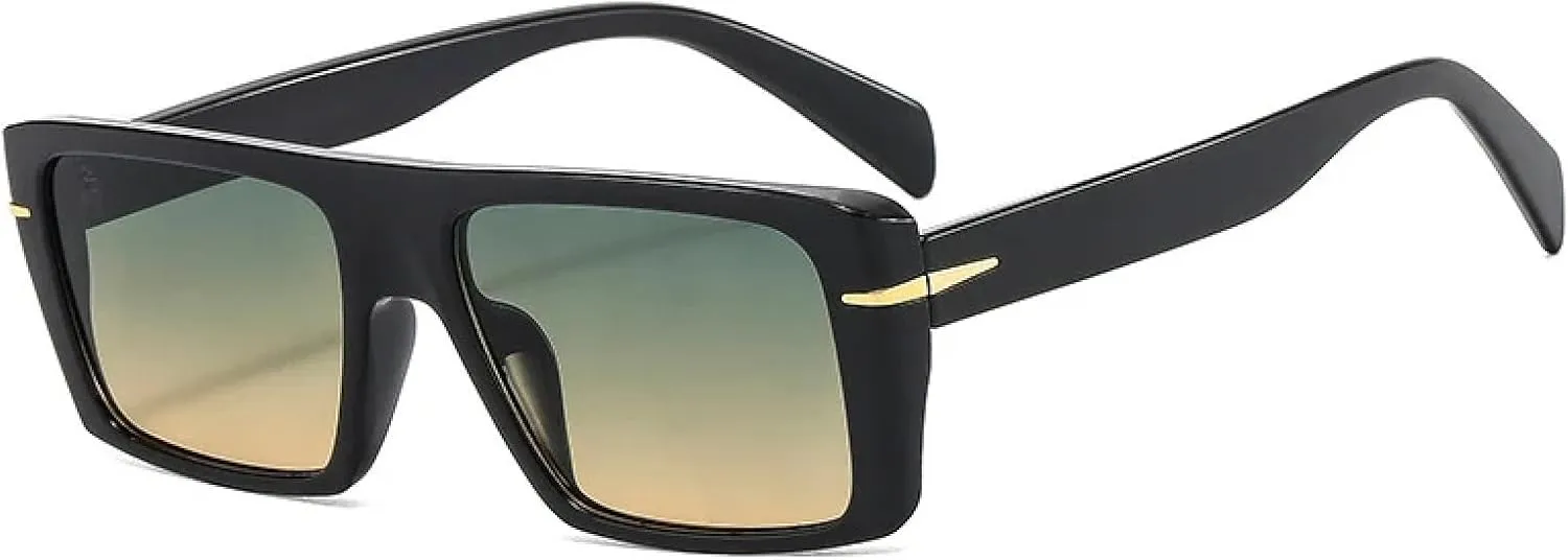 Retro Sunglasses Women Shades Uv400 Fashion Leopard Green Men Rivets Trending Punk