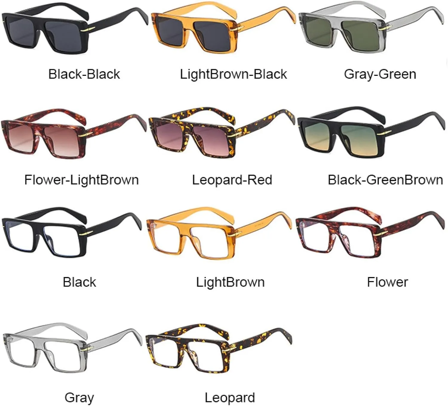 Retro Sunglasses Women Shades Uv400 Fashion Leopard Green Men Rivets Trending Punk