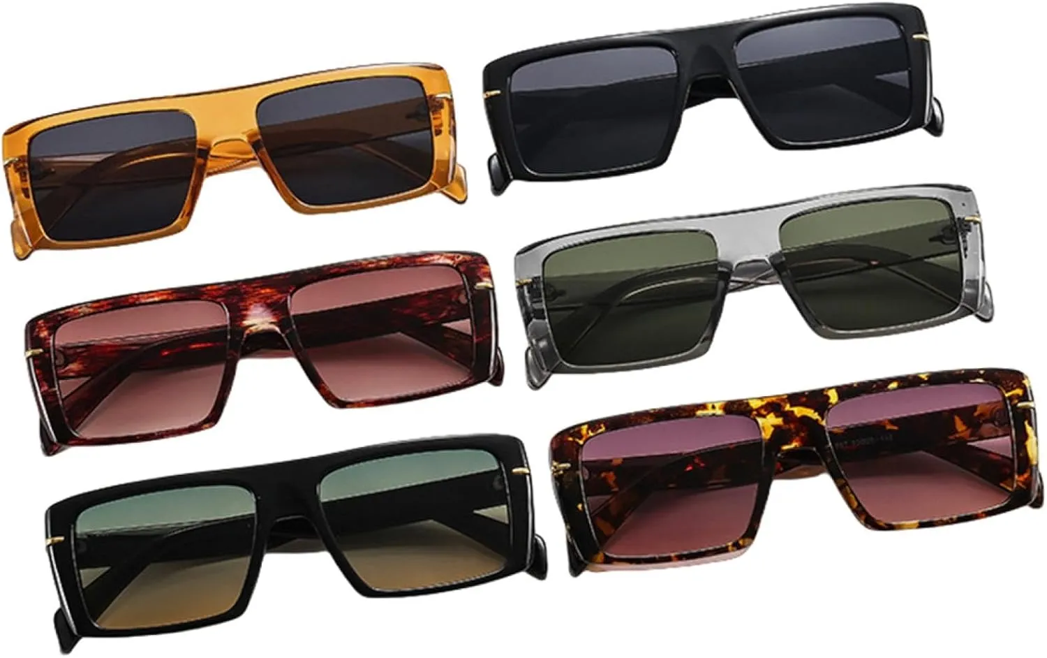 Retro Sunglasses Women Shades Uv400 Fashion Leopard Green Men Rivets Trending Punk