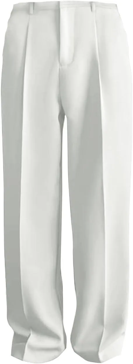 RTRDE Men's Pants Business Casual Pants Loose Solid Color Pleated Dress Pants Trousers for Men, 32-38