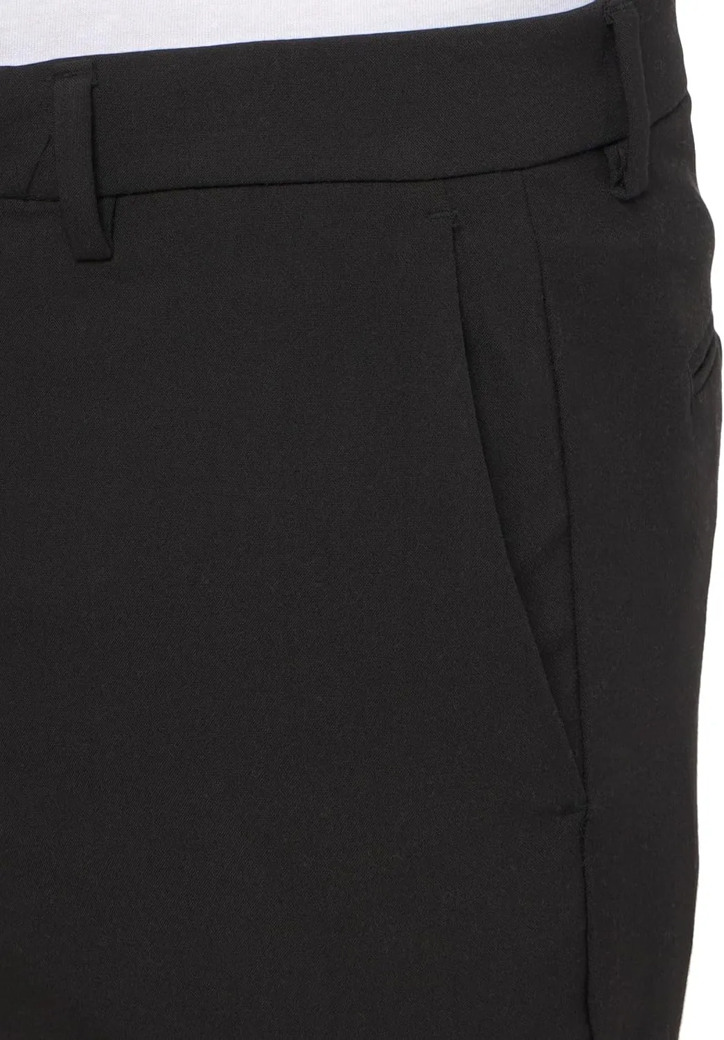 Savane Men's Slim Fit Flat Front Dress Pants with Comfort Waistband, 29"/30"/32" Inseams, 4-Way Stretch, Comfortable Slacks
