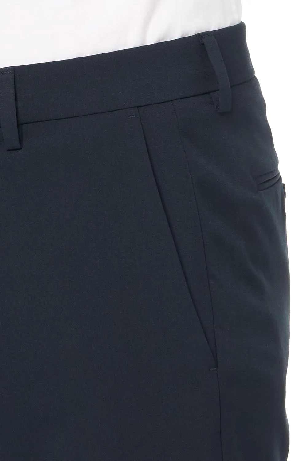 Savane Men's Slim Fit Flat Front Dress Pants with Comfort Waistband, 29"/30"/32" Inseams, 4-Way Stretch, Comfortable Slacks