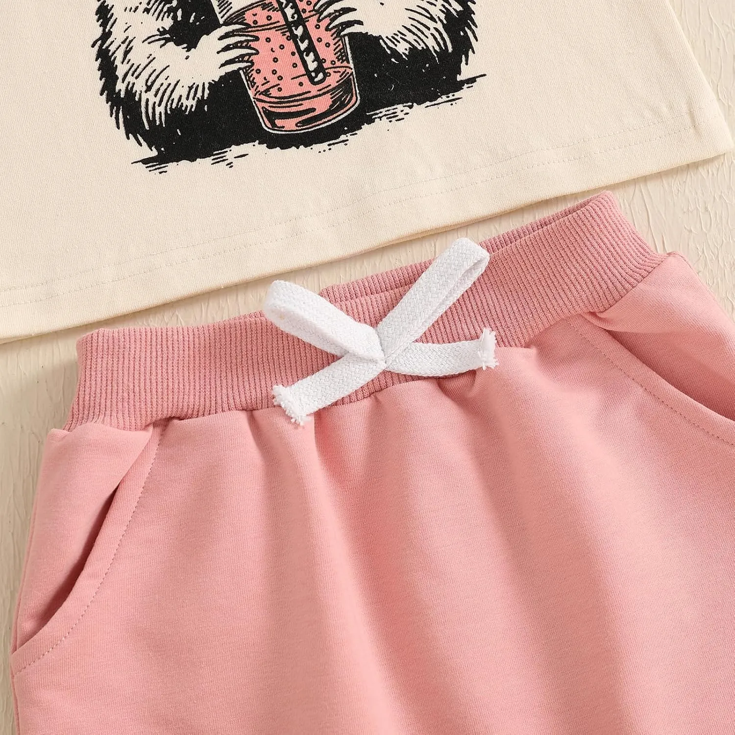 Sejardin Baby Girl Summer Outfit Infant Letter Print Short Sleeve T Shirt Tops and Stretch Shorts 6 12 18 24M 2T Girl Clothes