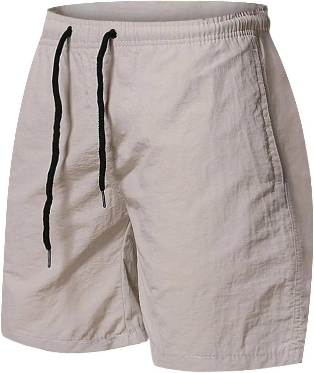 Shorts for Men Casual Quick Dry Expandable Waist Drawstring Walk Summer Classic-Fit Beach Sports Fitness Shorts