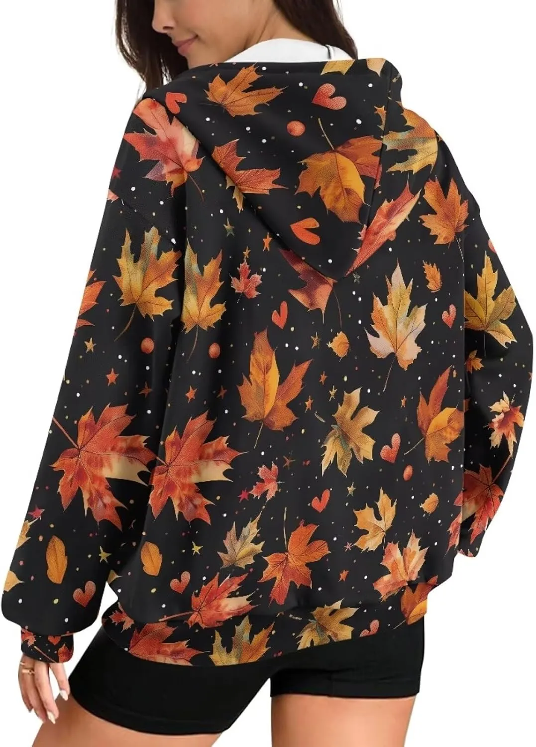 Showudesigns Hoodie for Women Zip Up Jackets Plus Size XS-XL Fashion Sweatshirts Activewear