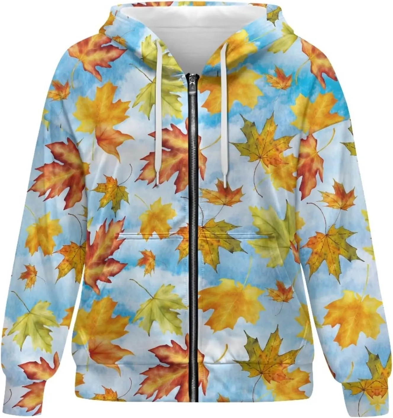 Showudesigns Hoodie for Women Zip Up Jackets Plus Size XS-XL Fashion Sweatshirts Activewear