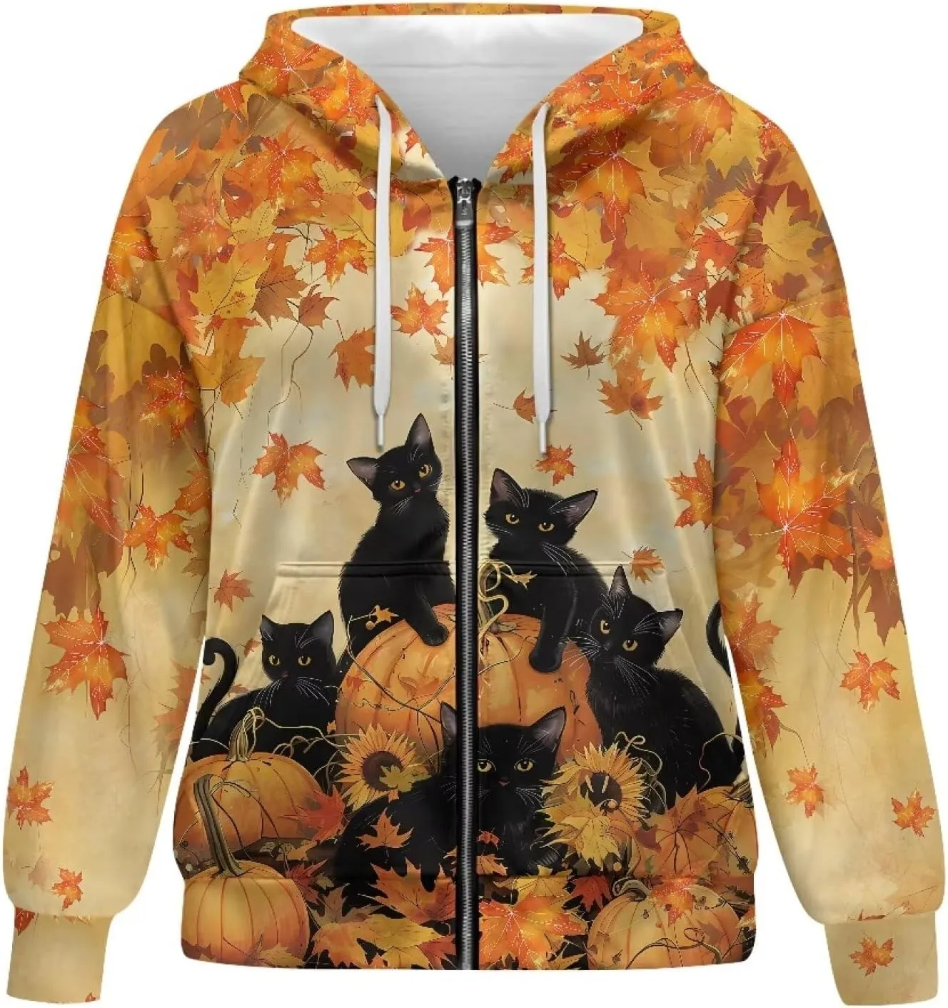 Showudesigns Hoodie for Women Zip Up Jackets Plus Size XS-XL Fashion Sweatshirts Activewear