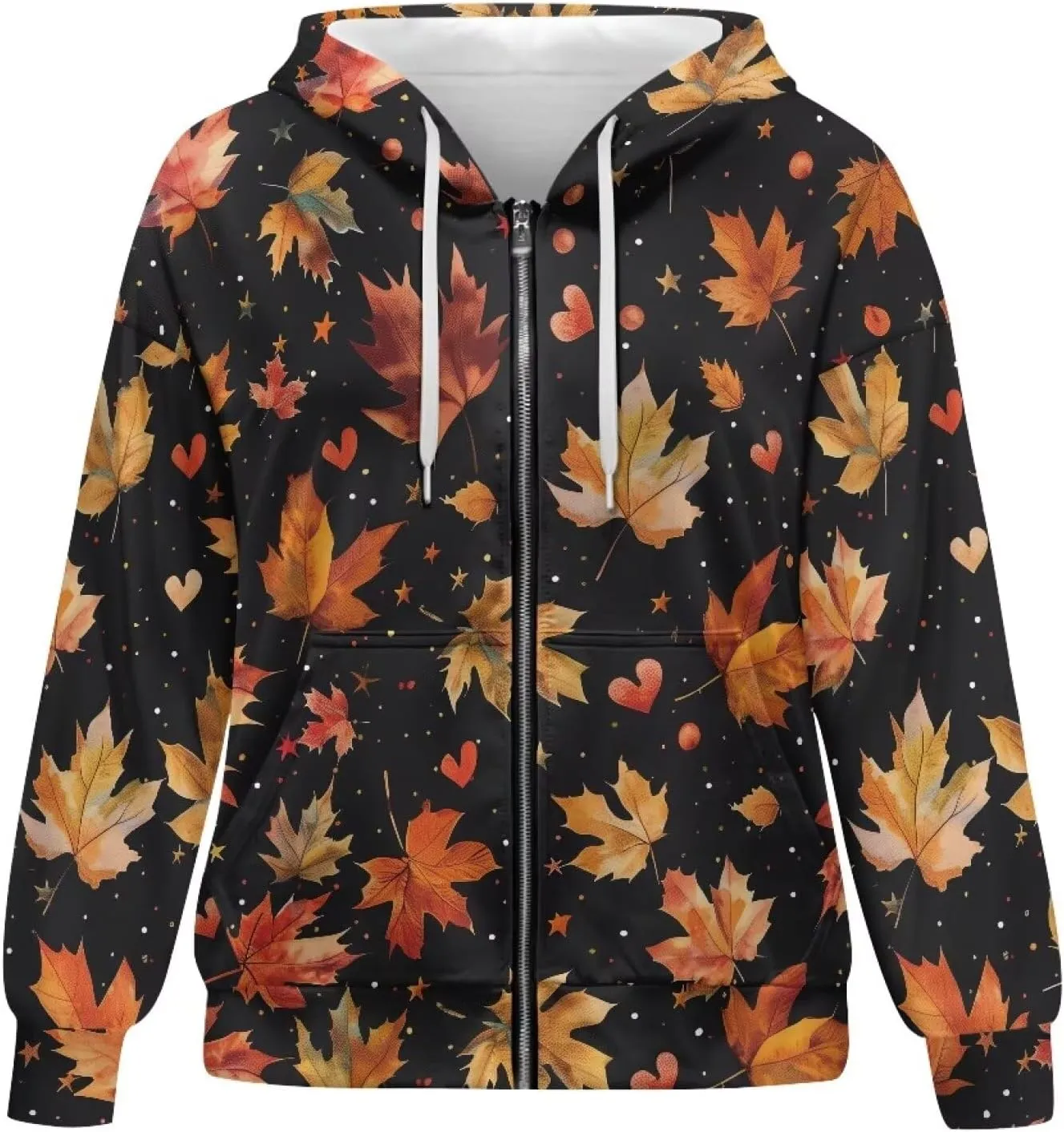 Showudesigns Hoodie for Women Zip Up Jackets Plus Size XS-XL Fashion Sweatshirts Activewear