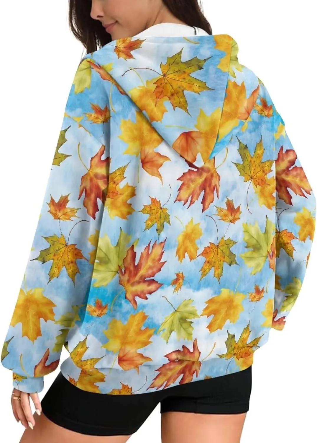 Showudesigns Hoodie for Women Zip Up Jackets Plus Size XS-XL Fashion Sweatshirts Activewear