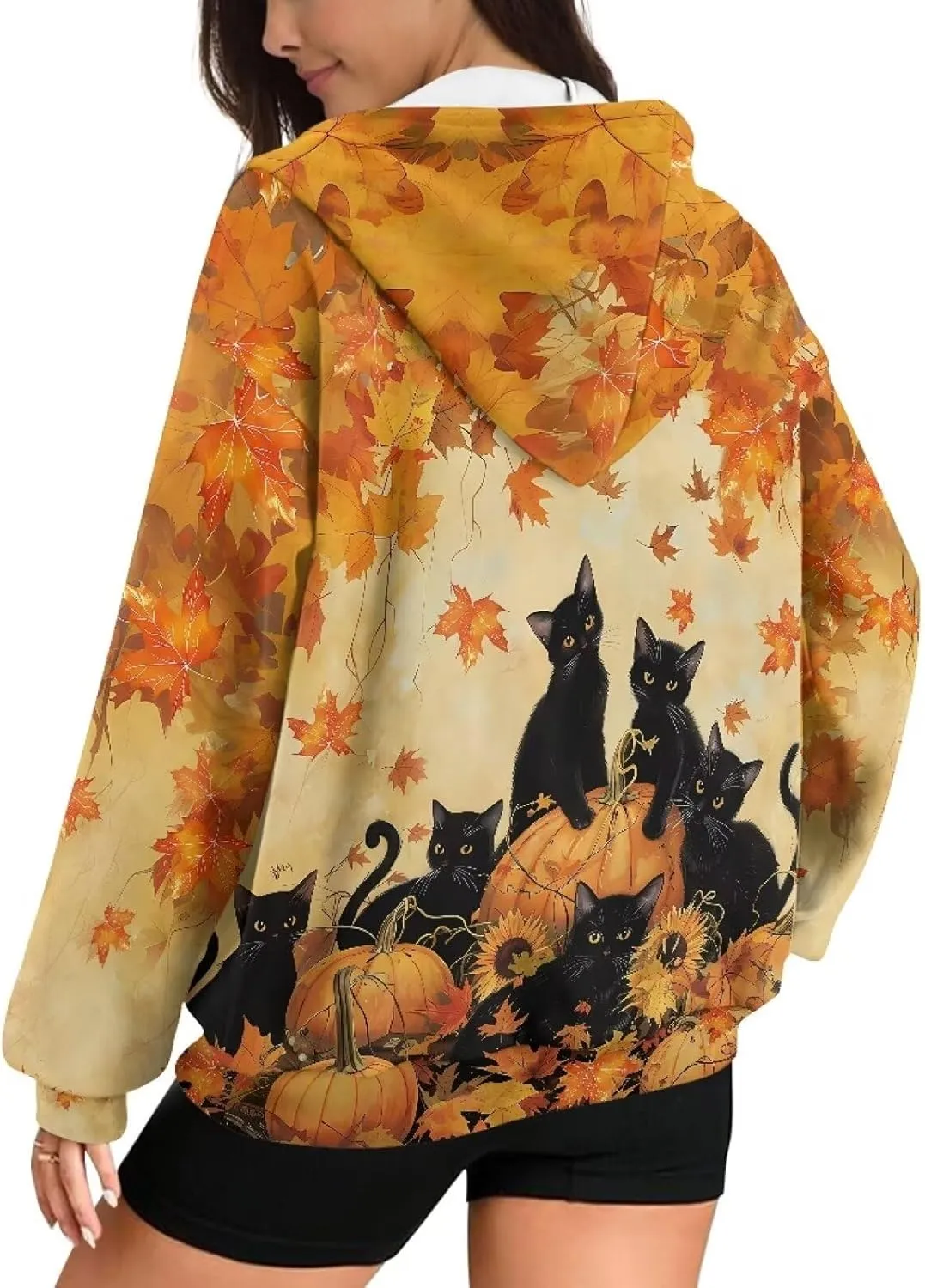 Showudesigns Hoodie for Women Zip Up Jackets Plus Size XS-XL Fashion Sweatshirts Activewear