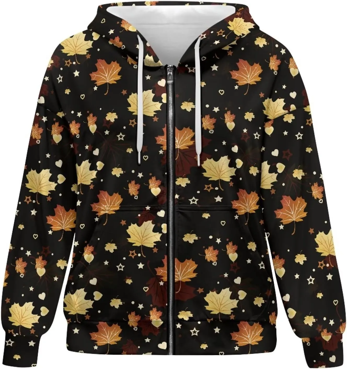 Showudesigns Hoodie for Women Zip Up Jackets Plus Size XS-XL Fashion Sweatshirts Activewear