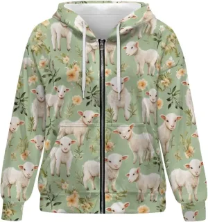 Showudesigns Zip Up Jackets for Women Plus Size Hoodies & Sweatshirts Fall Pullover Spring Tops