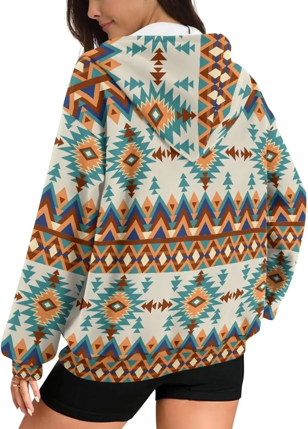 Showudesigns Zip Up Jackets for Women Plus Size Hoodies & Sweatshirts Fall Pullover Spring Tops
