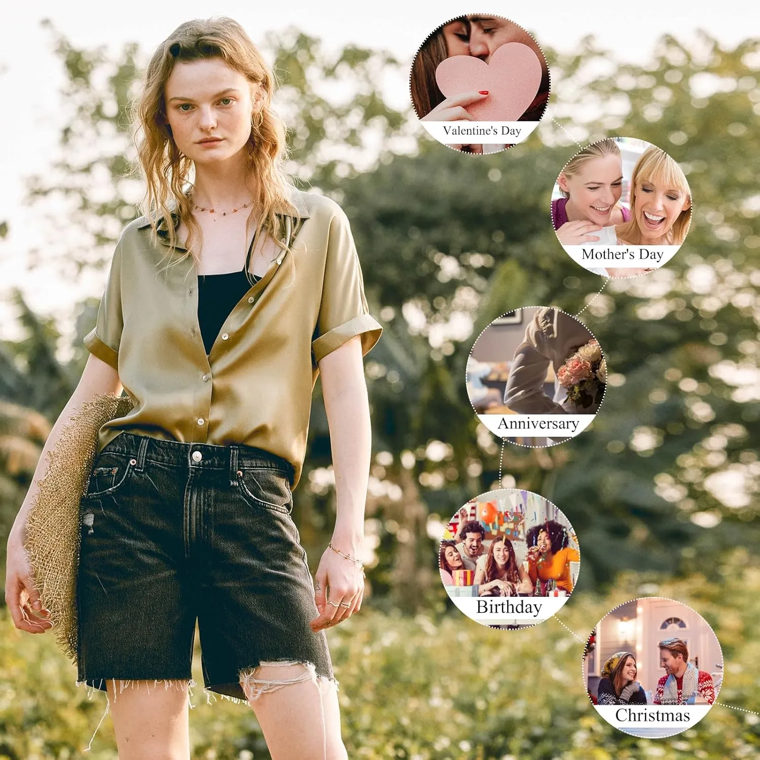 Silk Blouse for Women Button Down Shirts: Women's Short Sleeve Elegant Shirt 100% Pure Silk Casual Tops Summer Luxury Blouses