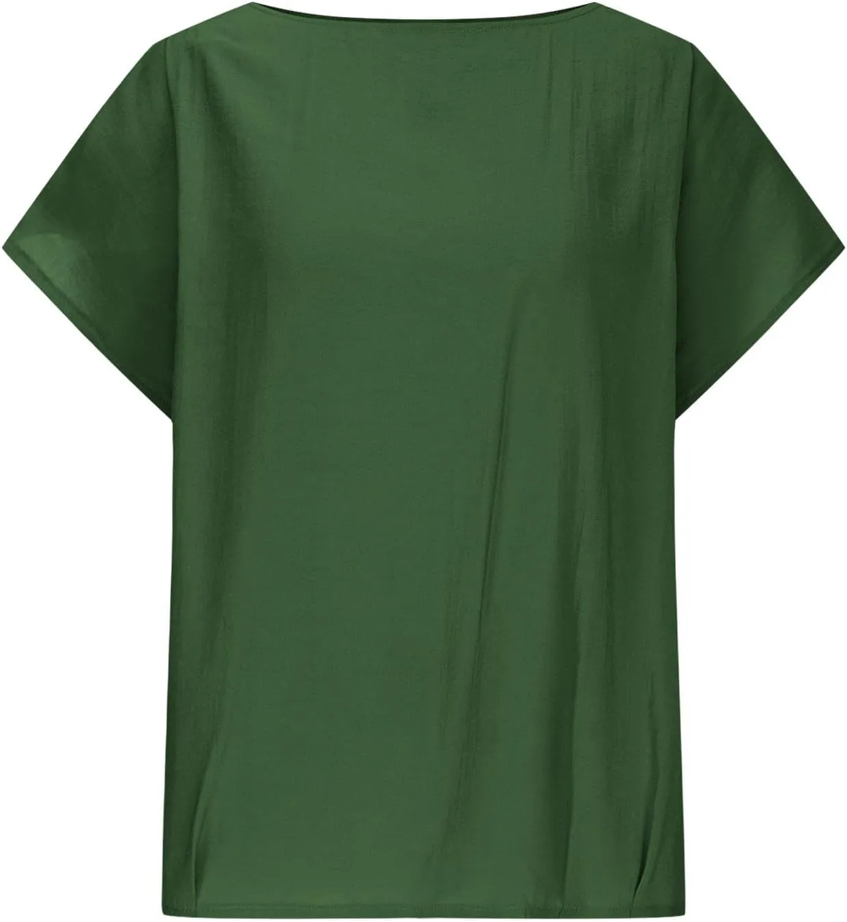 Summer Tops for Women Short Sleeve Crewneck T Shirts Casual Loose Plain Blouse Tees