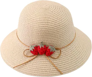 Summer Wide Brim UPF 50  Panama Fedora Foldable Packable Beach Hat Sun Hats for Women for Riding Traveling