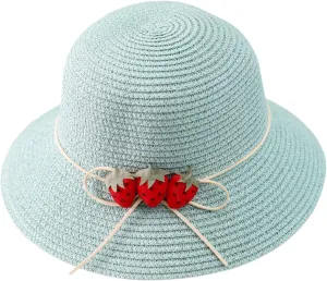 Summer Wide Brim UPF 50  Panama Fedora Foldable Packable Beach Hat Sun Hats for Women for Riding Traveling