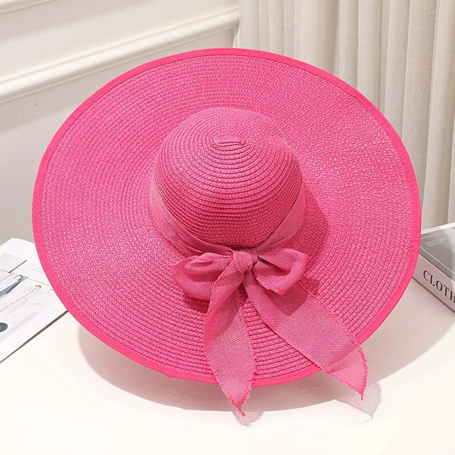 Sun Hats for Women Beach Hat Wide Brim Hat Breathable Foldable Packable Handmade Cap for Travel UPF