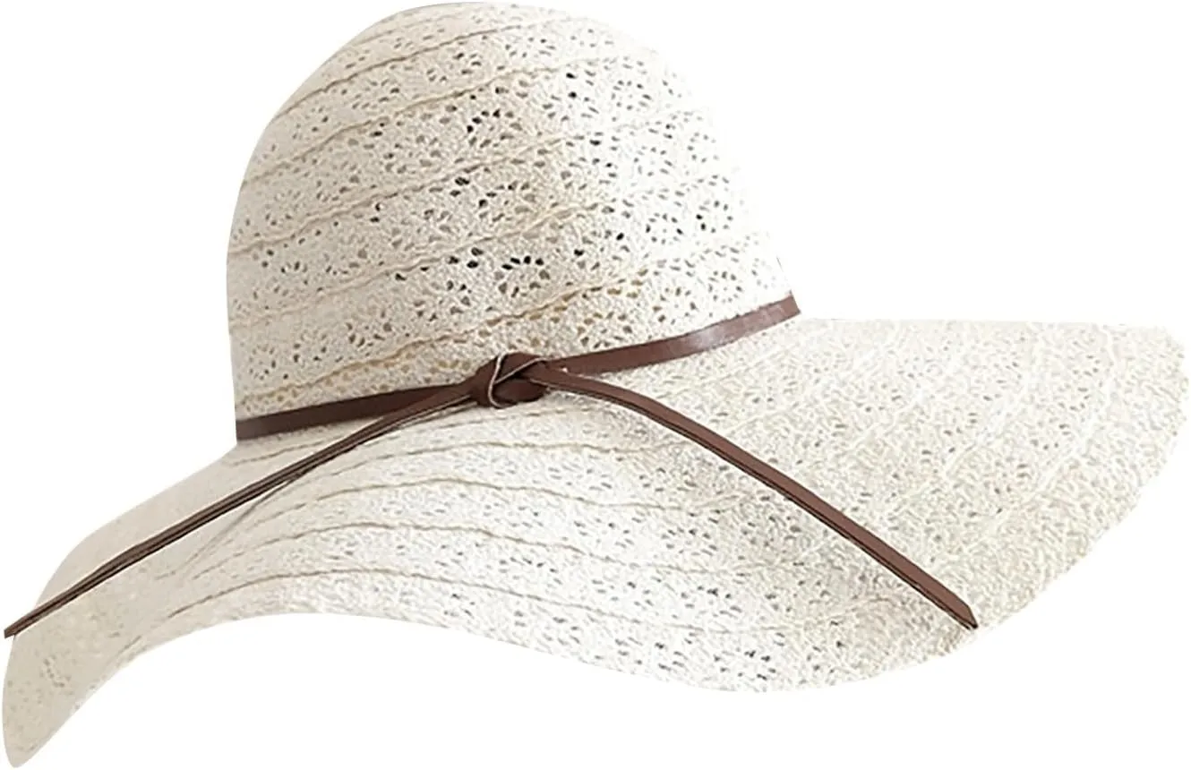 Sun Hats for Women Lightweight Foldable Summer Beach Sun Hat Flower Tea Party Fashionable Wide Brim Bucket Hats