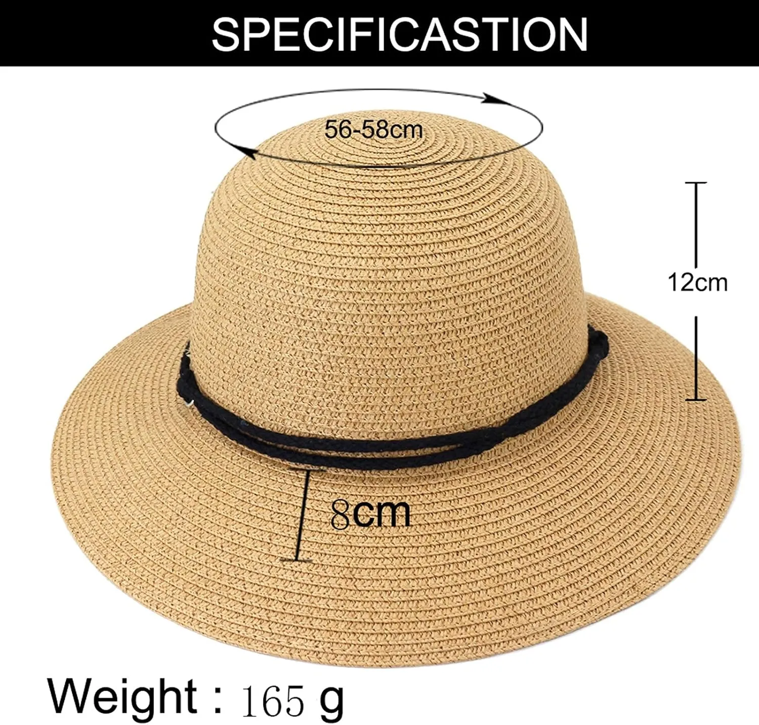 Sun Hats for Women Oversize Wide Brim Straw Beach Hat UV Protection Floppy Foldable Roll-Up Travel Summer