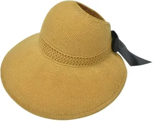 Sun Hats for Women Summer Wide Brim UV UPF 80  Panama Fedora Foldable Packable Straw Beach Vacation Hat