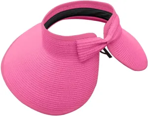 Sun Hats Ponytail Wide Brim Summer Visor for Womens Beach Hat Packable UPF Travel