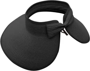 Sun Hats Ponytail Wide Brim Summer Visor for Womens Beach Hat Packable UPF Travel