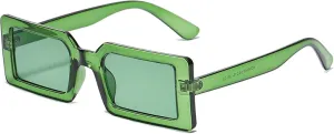 Sunglasses Women Men Trendy Vintage Green Gradient Lens Sun Glasses for Female Eyewear Uv400