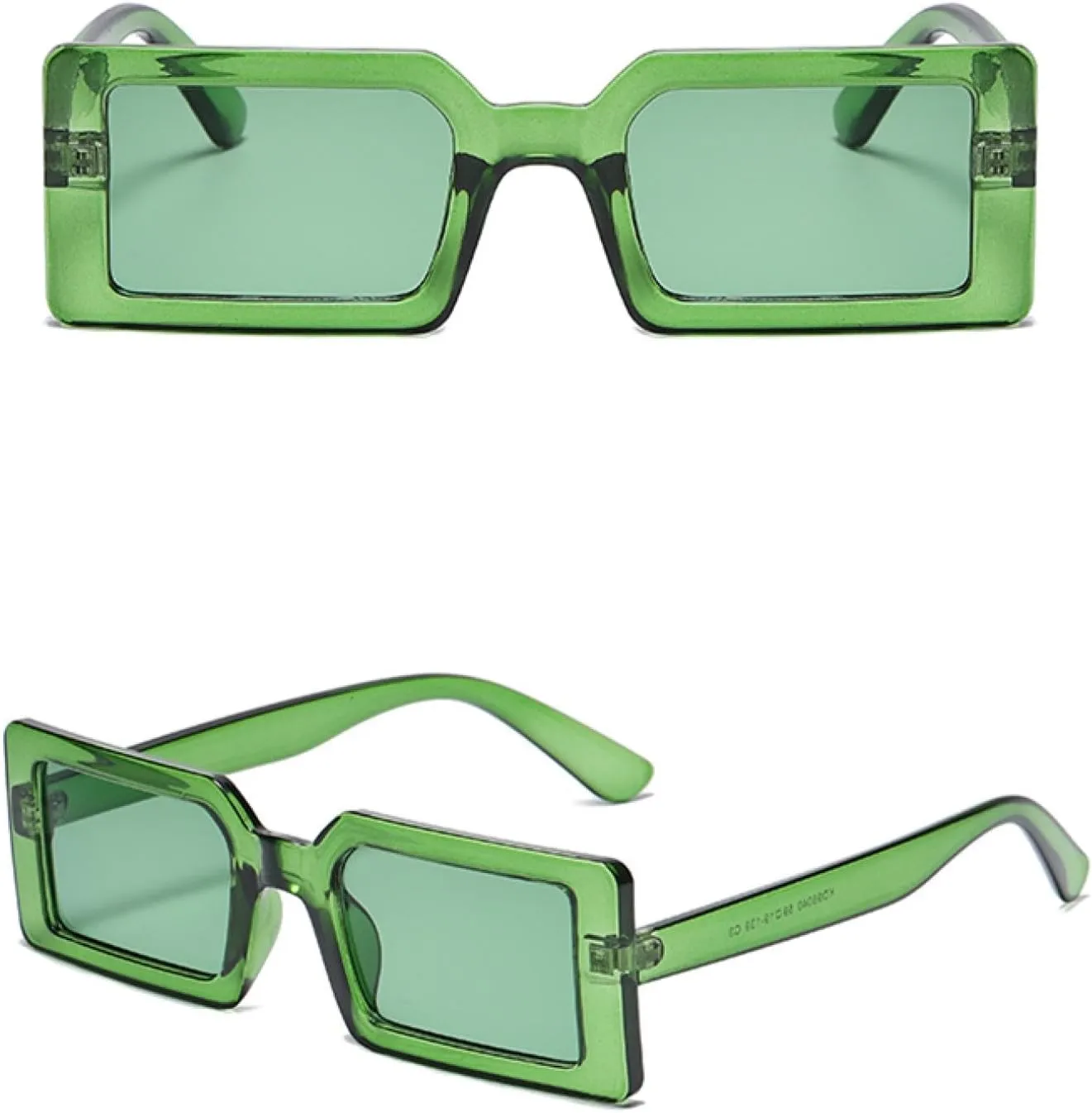 Sunglasses Women Men Trendy Vintage Green Gradient Lens Sun Glasses for Female Eyewear Uv400