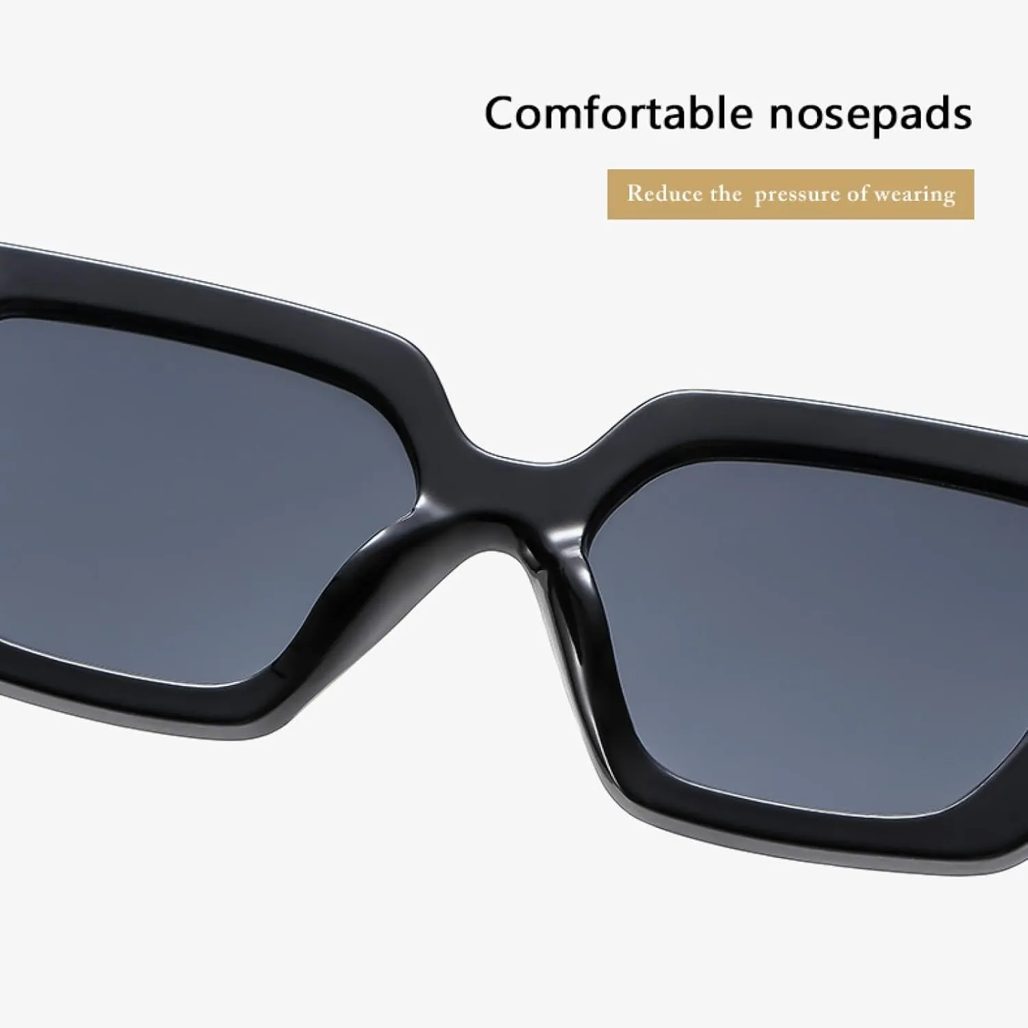 Thick Frame Classic Retro Sunglasses Fashion Personalized Minimalist Uv Resistant Female