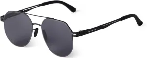 Trend Driving Sunglasses Men Women Top Bar Sun Glasses Gradient Gray Metal Double Bridge Male UV